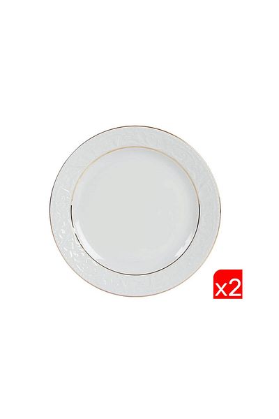 Porland Hazan Gold Gilt Flat Plate 25cm 2 pcs 04POR031038