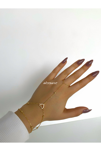 aksesuaris Kalp Zincir Gold Şahmeran El Aksesuarı