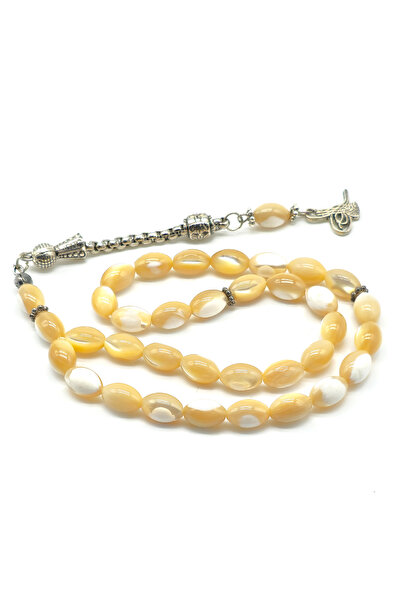 Tesbihhome Sedef Taşı Tesbih 7x9 mm Arpa Kesim