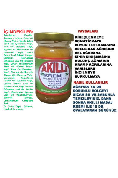 SEVE CARE Akıllı Masaj Kremi %100 Doğal Akıllı Krem Ağrı Ve Masaj Kremi 100 m...