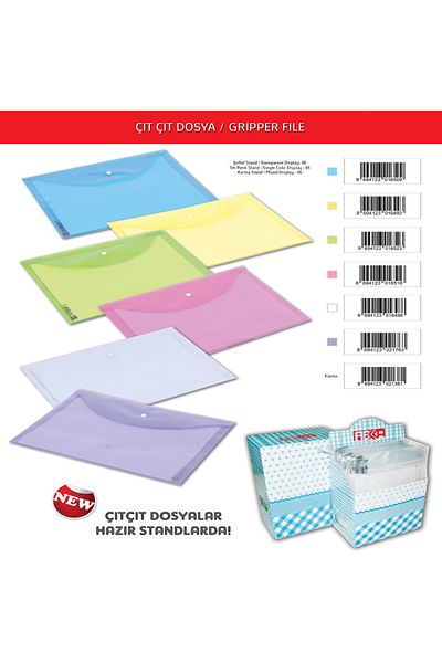 Abka Snap File Mixed-12-Piece-Pack