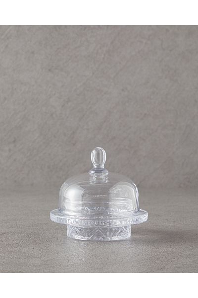 English Home Rolly Glass Sugar Bowl - Comfortable Cut