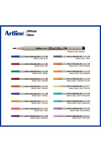 artline قلم سوبريم برأس فرشاة باللون الفيروزي (عبوة من 12 قلم) LV-A-EPFS-F TU...