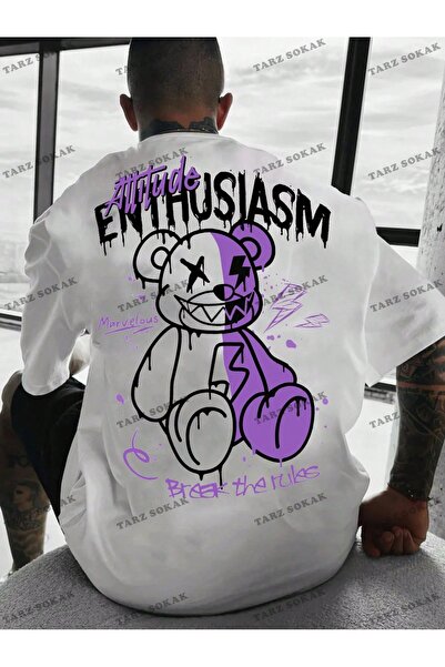 JDM Kod Trend Street Life - Men's Skull and Slogan Short Sleeve T-Shirt in Spring and Summer Months