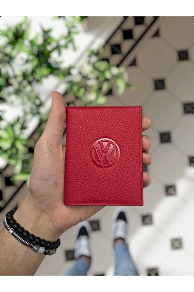 VİSSO Volkswagen Araç Uyumlu VİSSO 1904 Hakiki Deri Araç Ruhsat Kılıfı İsme Özel Çanta Erkek Kadın Modeli