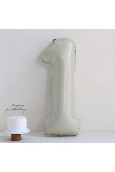 Partifabrik بالون من رقائق البحر باللون البيج الكريمي رقم 1