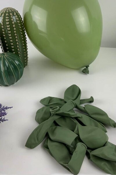 Partifabrik Okaliptus Retro Renk Mat Pastel Balon 10 Lu
