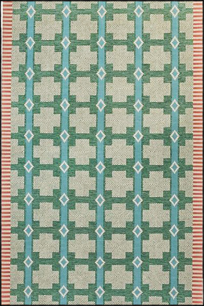 Rugs Modern Halı Διακοσμητικό χαλί σε ανοιχτό μπλε χρώμα με σχέδιο 4198