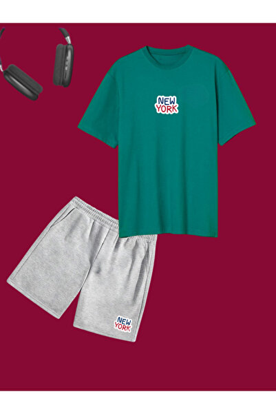 Boi Нью-Йорк Сіті Принт Оверсайз Футболка з бавовняної тканини - Шорти Regular Fit Двокомпонентний комплект футболка-шорти - Нижня частина - Верхня частина
