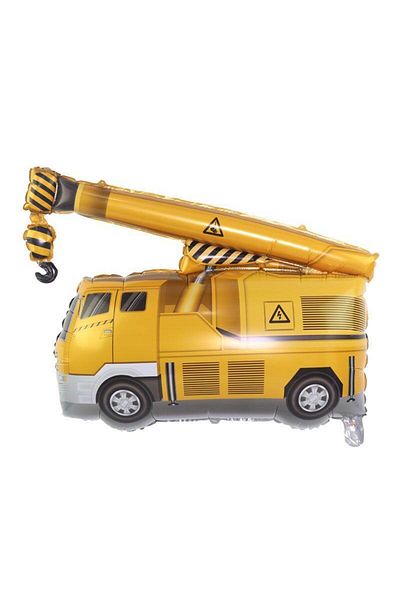 Partifabrik Construction Themed Construction Machinery Crane Foil Balloon