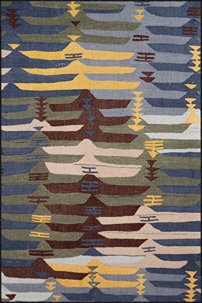 Rugs Modern Halı Διακοσμητικό χαλί με σχέδιο πλοίου σε μικτές αποχρώσεις 4196