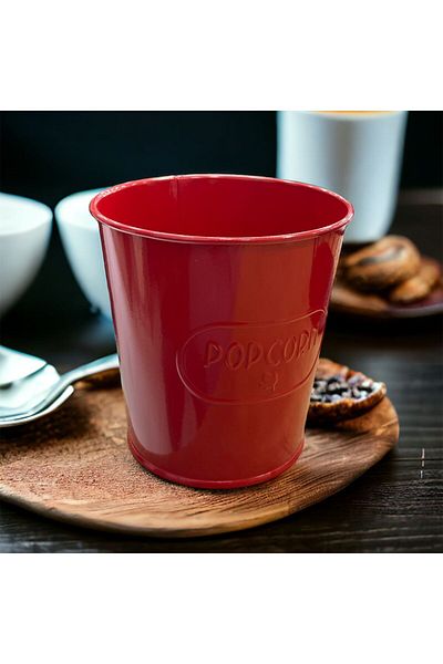 LUCKYHOMES 14 cm Red Corn Popcorn Bucket