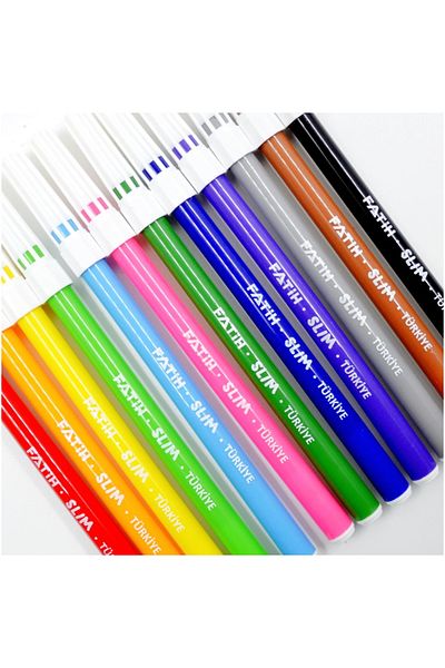 Fatih 12 Colors Slim Felt Tip Pen