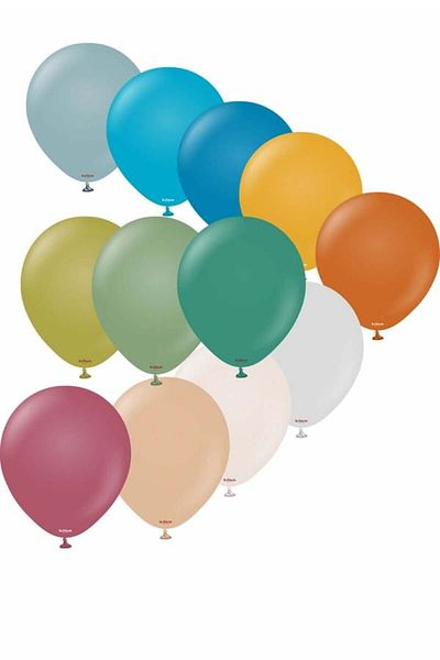 Partifabrik Retro Mixed Color Balloon 20 pcs