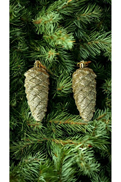 Partifabrik Χριστουγεννιάτικο Δέντρο Χρυσό Στολίδι Κωνοειδούς Φοίνικα 12 εκ. ...