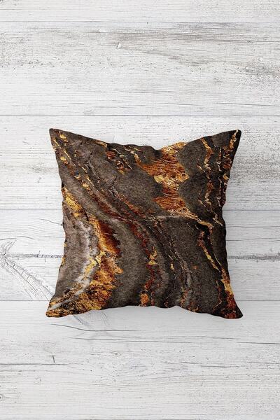 farbala Σετ μαξιλαροθήκη καναπέ με κρυφό φερμουάρ από χρυσό πράσινο μάρμαρο (4 τεμ.)