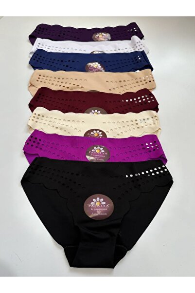 Papatya 3'lü Delikli Lazer Kesim Külot