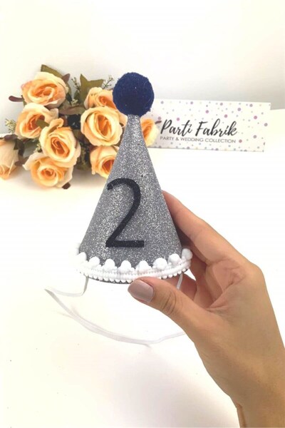 Partifabrik Καπέλο Mini Pompom Glitter Age 2