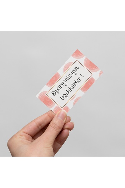 Ambalaj Modacısı شكرًا لك على الطلب، بطاقة هدايا مطبوعة 100 قطعة