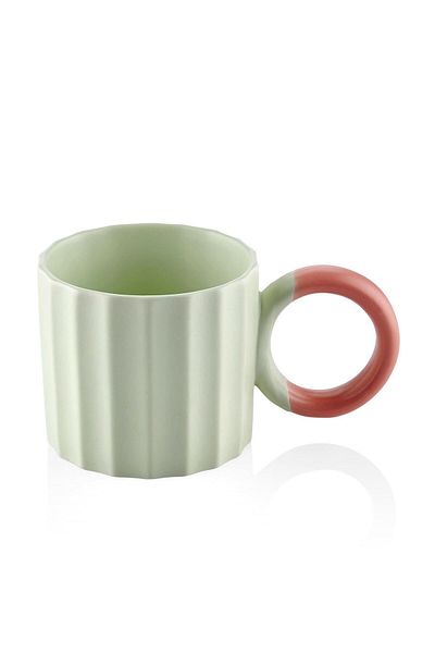 The Mia Runden Porcelain Mug Green 250 ml