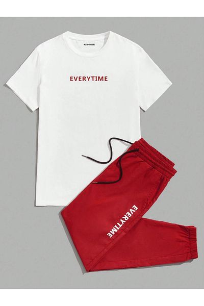 Revasser Unisex Άνδρες/Γυναικείες κάθε φορά Προσαρμοσμένη εμπριμέ πολύχρωμη βαμβακερή μπλούζα Jogger στο κάτω επάνω μέρος
