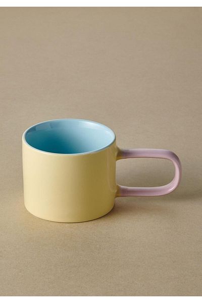 The Mia Rainbow Porcelain Mug Yellow 270 ml