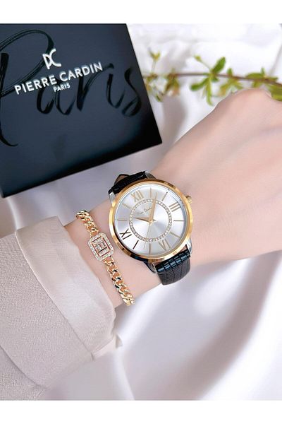 Pierre Cardin PİERRE CARDİN Leather Cord Women's Wristwatch 30 Mt Waterproof+Wristband PR.08.KD.2002F07