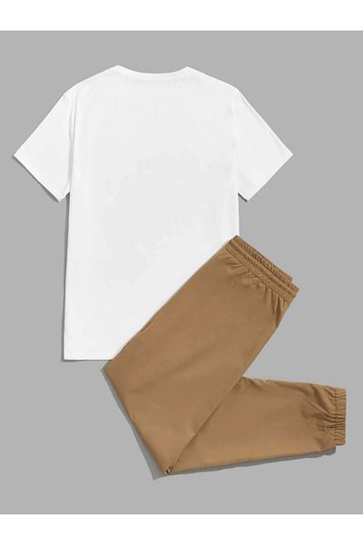 Revasser Unisex Άνδρες/Γυναικείες κάθε φορά Προσαρμοσμένη εμπριμέ πολύχρωμη βαμβακερή μπλούζα Jogger στο κάτω επάνω μέρος