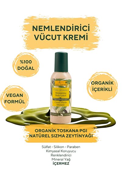 idea Toscana Organik Zeytinyağlı Vücut Kremi – Nemlendirici, Onarıcı & Güneş ...