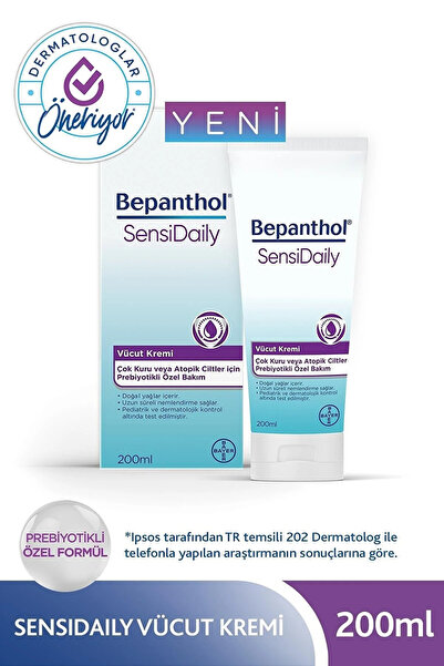 Bepanthol Sensidaily Çok Kuru Veya Atopik Ciltler Için Geliştirilmiş Vücut Kr...