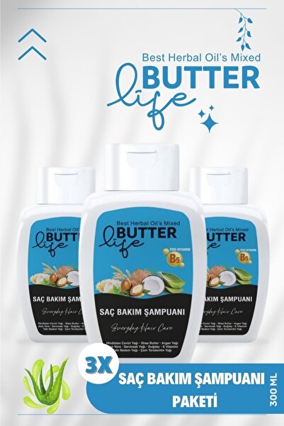 Life Butter E.gzama Kepek Karşıtı Ve K.aşıntı Karşıtı Şampuan Saç Dökülmesine Karşı Şampuan Üçlü.