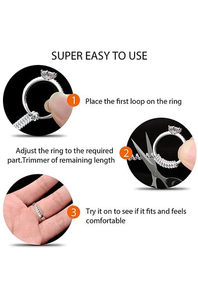 SYNOPE 4 Pcs Cut Disposable Ring Reducer Attachment Spiral Coil Ring Reducing Tool 2mm and 3mm