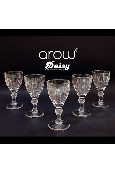 AROW Daisy 6-Legged Coffee Side Water Cup - Transparent - 60 ml