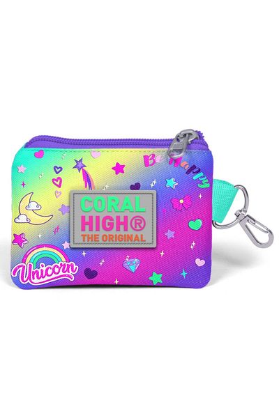 Coral High Πολύχρωμη τσάντα με μοτίβο μονόκερου - κορίτσι