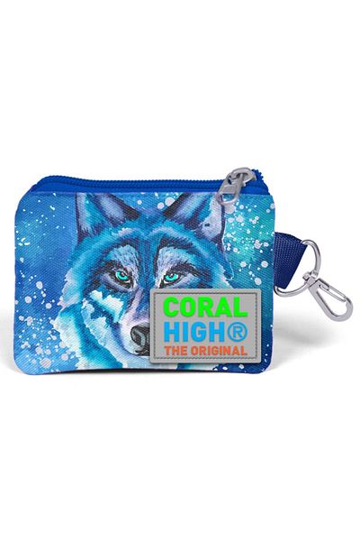 Coral High Τσάντα νομισμάτων με σχέδιο Blue Wolf - Αγόρι