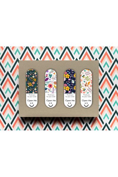 anka design Packing Sticker 7x2 40 Pieces (Open Me)