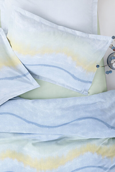 Yataş Lea Double 100% Cotton Pique Set - Blue