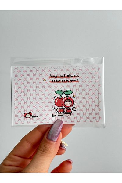 Planet Butik Cherry Girl Card Covering Sticker