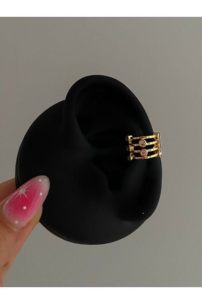 h&b design jewel White Stone Earcuff