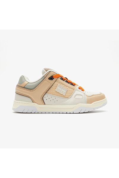 Tommy Hilfiger Leather Skater Tongue Erkek Bej Spor Ayakkabı