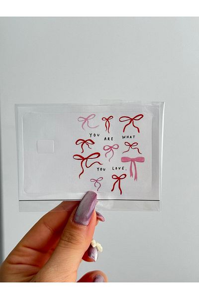 Planet Butik Ribbon Love Card Covering Sticker