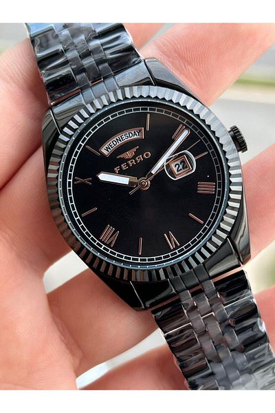 FERRO 30 Mt Waterproof Color Throw Stainless Steel Cord Men's Wrist Watch with Calendar xf0019