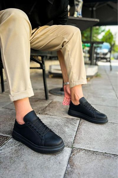 BPM CH979 Santoni CRT Pantofi sport pentru bărbați NEGRI