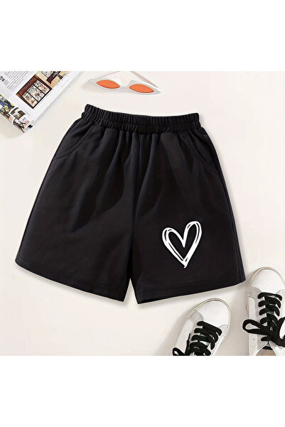 Stendhal Pantaloni scurti unisex cu imprimeu inimă
