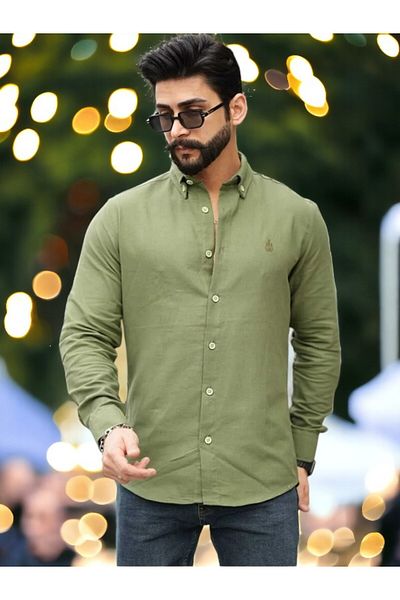 YNGMENCLASS FLAMMY GABARDIN COTTON TEXTURED SHIRT