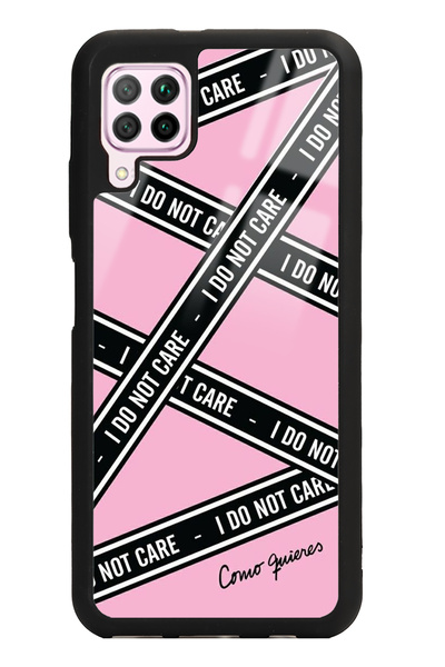 Spoyi Huawei P40 Lite I Don't Care Tasarımlı Glossy Telefon Kılıfı