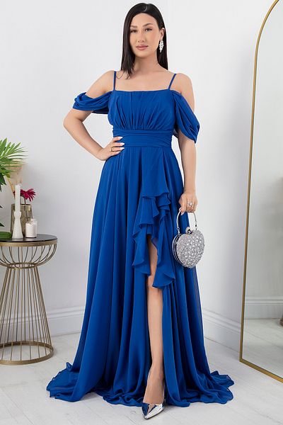 PULLIMM Chiffon Dress with Ruffled Skirt and Straps 1380