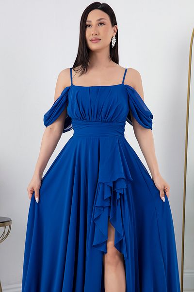 PULLIMM Chiffon Dress with Ruffled Skirt and Straps 1380