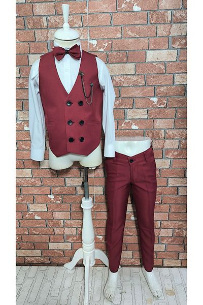 HAYTA Children's Vest Suit with Shirt Set 0-1years -14years