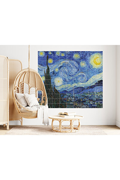 GUGUK Van Gogh Yıldızlı Geceler Mega Poster 108 Adet Duvar Poster Seti Oda Dekoru (GGK-K087)